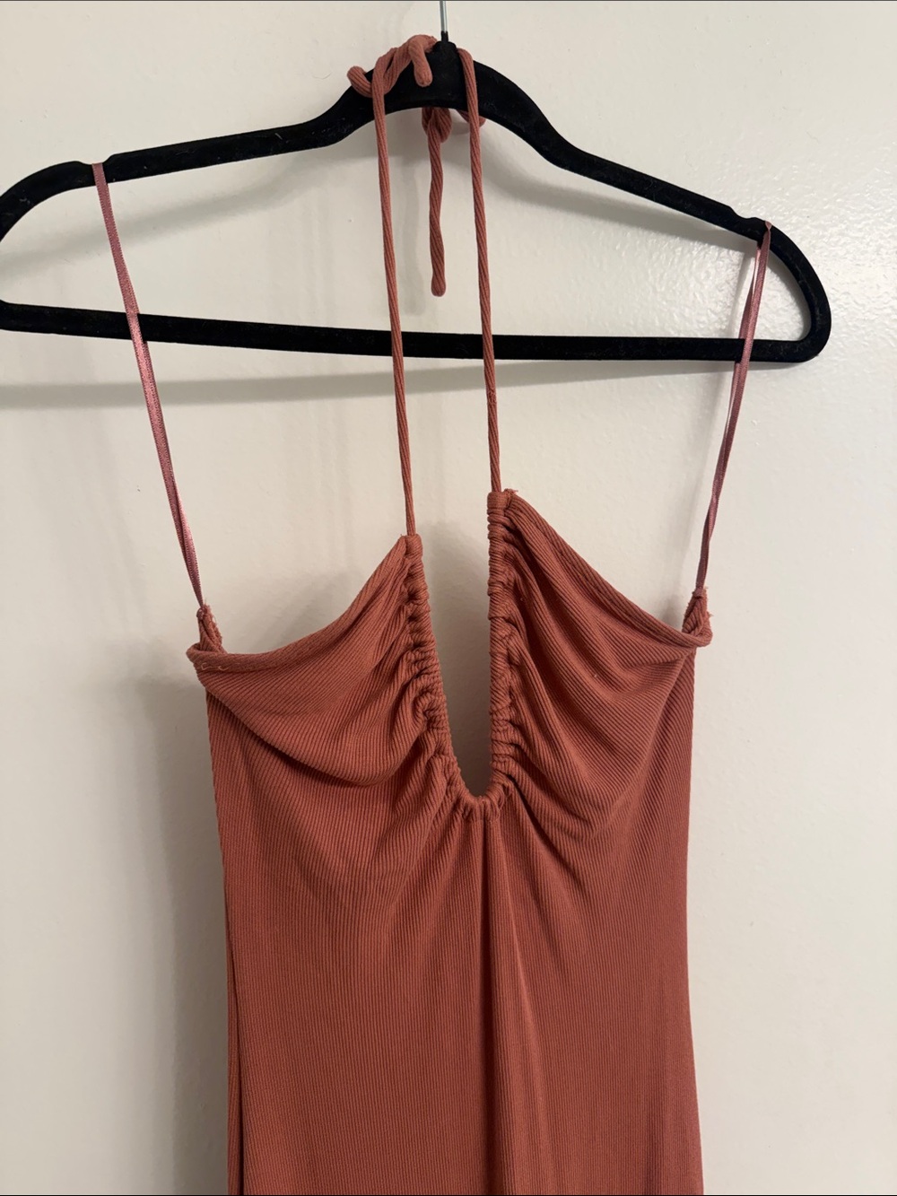 Roxy Rusty Rose Midi Dress with Thin Straps